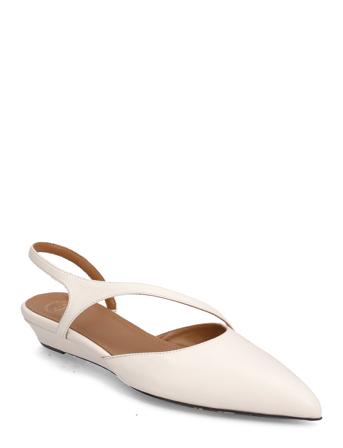 Pantanelli Linen Nappa Designers Ballerinas Cream ATP Atelier