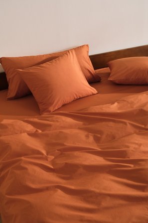 Jotex - Percale Dynetrekksett Dobbeltseng Økologisk Brent oker - ZACK - Kjøp Dobbeltseng hos Jotex