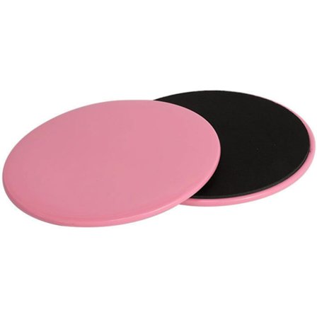 Dobbeltsidige Glideskiver Core Sliders Ultimate Core Trainer Gym, Matte og Hardt Gulv Treningsglideskiver Dobbel Hjem Rosa