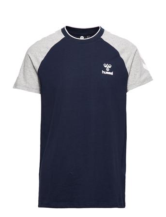 Hmlmark T-Shirt S/S T-shirts Short-sleeved Blå Hummel