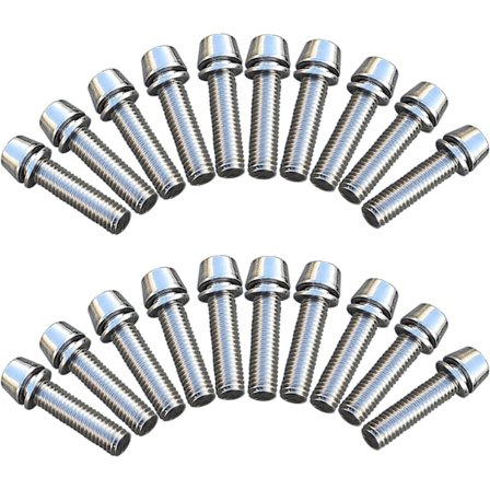 20 st M5x20mm Cykel Insex Koniska Rostfria Skruvar, med Bricka, för MTB-STYRSTAM