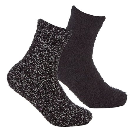 Forever Dreaming Dam/Dam Cosy Socks (2 Par) UK 4-8 Svart