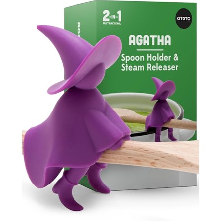 Agatha Kjøkken Skje Stativ - Spleiseholder og Matlaging Skje Stativ for Komfyrtopp og Kjøkkenbenk - Holder for Øser, Tenger og Flere Redskaper