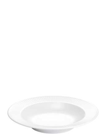 Pillivuyt Pastatallerken Dyb Plissé 28 Cm Hvid - White - Ø 28 CM