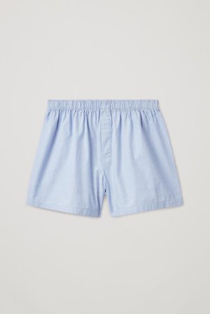 COS Men's Cotton Chambray Boxers in Blue