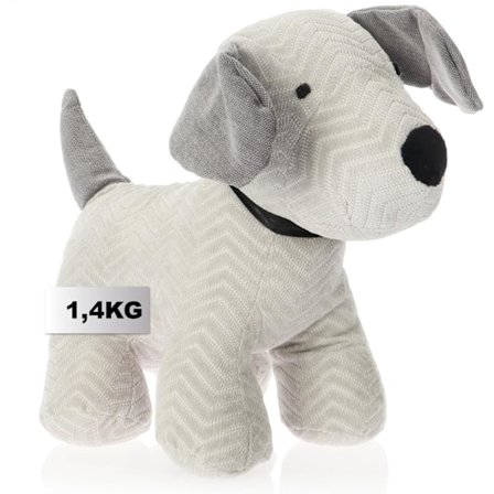 QU*COM-FOUR dørstopper, tung dørholder, sødt hundedesign, funktionelt boligtilbehør, prop til vinduer og døre, perfekt til træk (Hunden Emma)