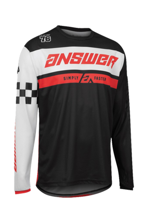 Maglia Cross Bambino Answer Arkon Nero-Rosso S