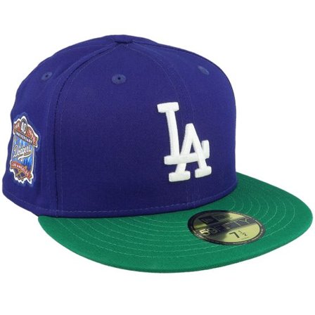 New Era - MLB Blå fitted Keps - Los Angeles Dodgers Team Colour 59FIFTY Royal/Green/White Fitted @ Hatstore
