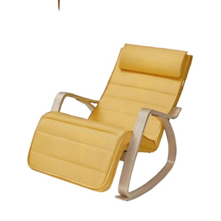 Rootz Swingstol - Rockende lænestole - Løbstole - 5 -trins justerbar fodstøtte - Birch Wood - 121,5 cm x 67 cm x 84 cm