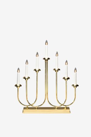 Konstsmide - El-lysestage højde 53 cm - Messing - Adventslysestager - Fra Homeroom