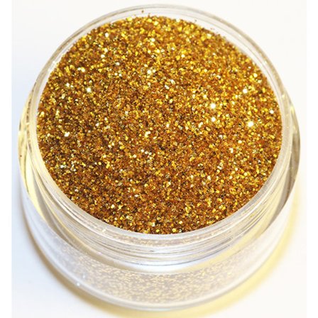 Negleglitter - Finkornet - Gold metallic - 8ml - Glitter