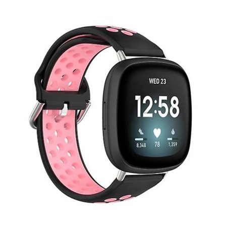 Til Fitbit Versa 4 / Sense 2 Dual Color Silikone urbånd