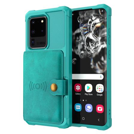 Samsung Galaxy S20 Ultra - Älykäs kansi korttilokerolla Grön
