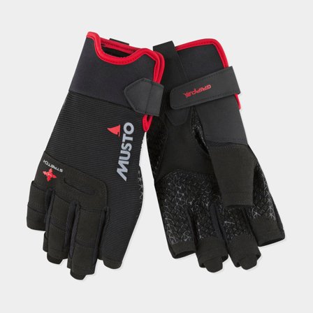 Purjehduskäsineet Musto Performance Short Finger Glove, Black, X-Small