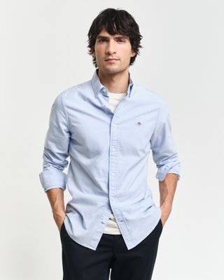 GANT - Oxfordskjorte i slim fit til herre light blue