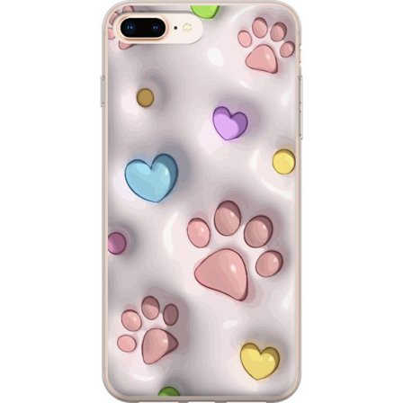 Kompatibelt Mobildeksel til Apple iPhone 8 Plus Fluffy Pfoten