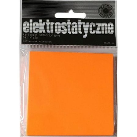 Lovad land Cartes électrostatiques 75x75mm 100K orange.