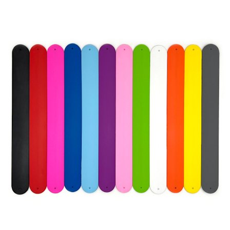 Barnens Slap Armband, 12 st DIY Slap Armband Silikon Armband f