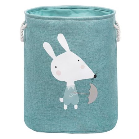 Oppbevaringskurv for barn med lokk, lekekurv, oppbevaringskurv for barneklær. Søt dyrevaskekurv, dekorasjon til barnerom.