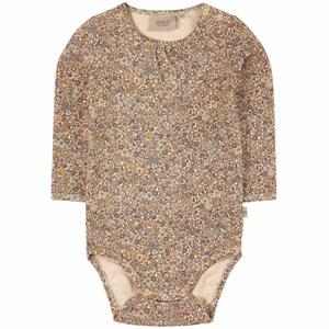 Wheat Clam Flower Vine Liv Baby Body 56 cm - All in ones - 56 cm - Beige