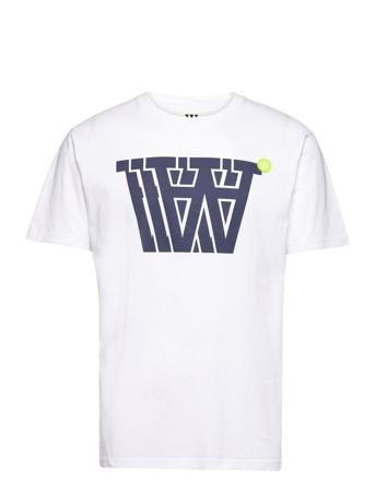 Ace Badge Logo T-Shirt T-shirts Short-sleeved Hvit Double A By Wood Wood*Betinget Tilbud