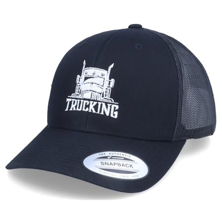 Iconic - Zwart trucker Cap - Trucking Retro Black Trucker @ Hatstore