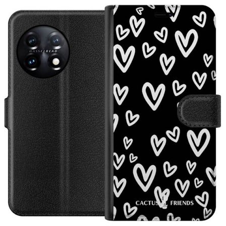 Kompatibel Tegnebogsetui til OnePlus OnePlus 11R Cactus and Friends - Handdrawn Love Chaos