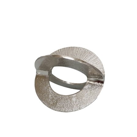 Hopeanvärinen alumiininen koristesolmu – 17 x 12 x 12 cm