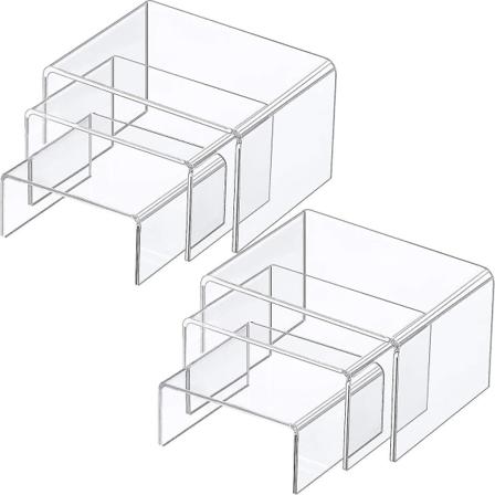 6 stk transparent akryl U-formet ramme