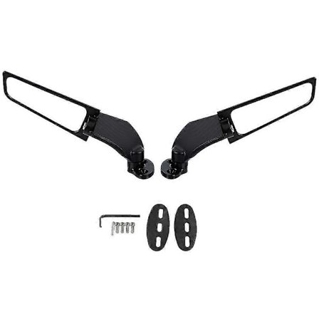 Universella Motorcykel Backspeglar Vindvinge Justerbar Roterande Sidospegel För