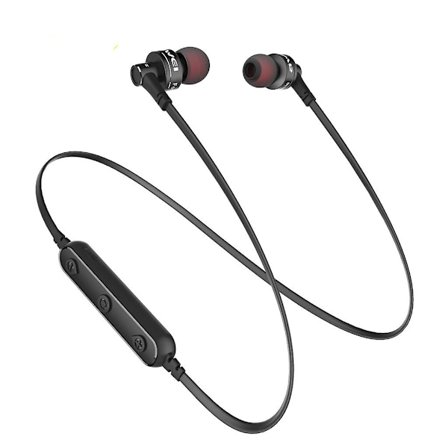 Vattentät Bluetooth Dual Driver Magnetisk Headset Mikrofon 17cmx15cmx5cm Svart