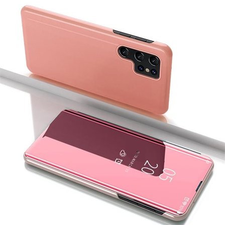 Clear View-fodral för Samsung Galaxy S25 Ultra Flip Cover - Rosa
