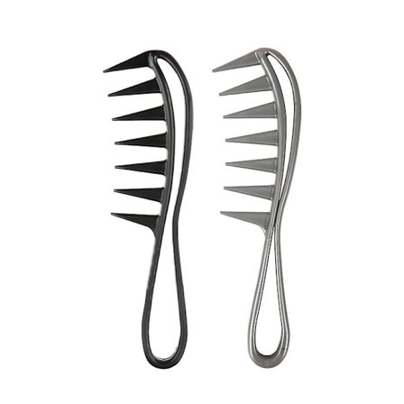 Salon Stor Tand Shark Kamme Krøllet Hår Salon Barber Kam, Afro Kam Krølle Kam Frisure Kam Salon Frisør Kam Til Hår Styling Værktøj(4stk, Bla