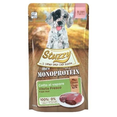 Stuzzy Monoprotein per Cuccioli con Vitello Fresco Busta 150g