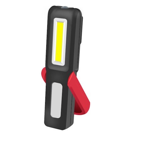 Rødt arbejdslys, magnetisk USB-genopladeligt LED-arbejdslys, COB-mekanisk inspektionslampe til bilreparation, garage, camping, nødsituationer osv.