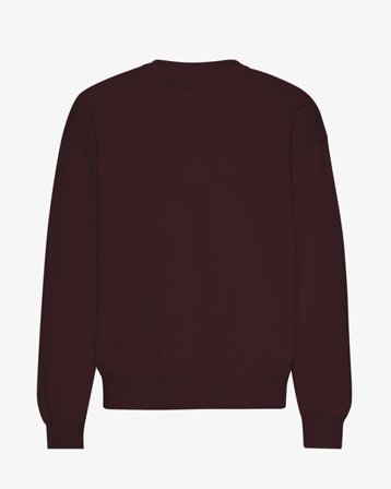 Organic Oversized Crew - Oxblood Red