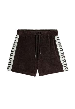 Mini Rodini Piano terry sweatshorts Byxor Unisex Svart 140/146