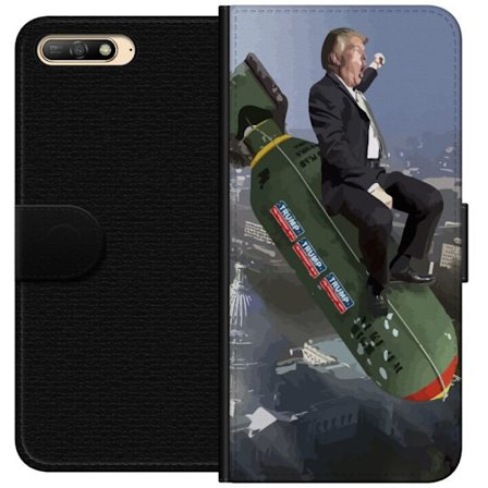 Kompatibelt Plånboksfodral till Huawei Y6 (2018) Trump på bomb