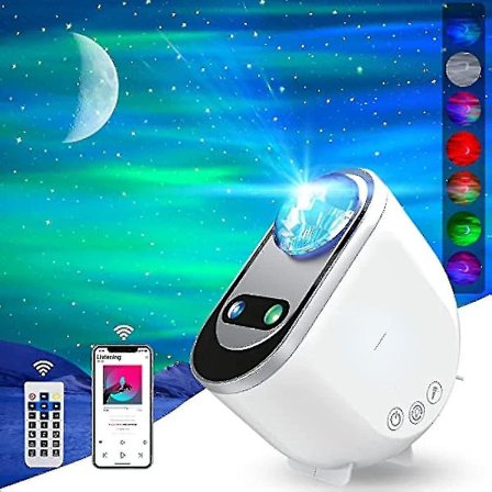 Northern Lights Star Projector, Aurora Projectors Galaxy Star Projector 6 White Noise Starry Sky Moon Lamp_k05
