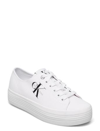 Vulcanized Flatform Laceup Co Lave Sneakers Hvit Calvin Klein