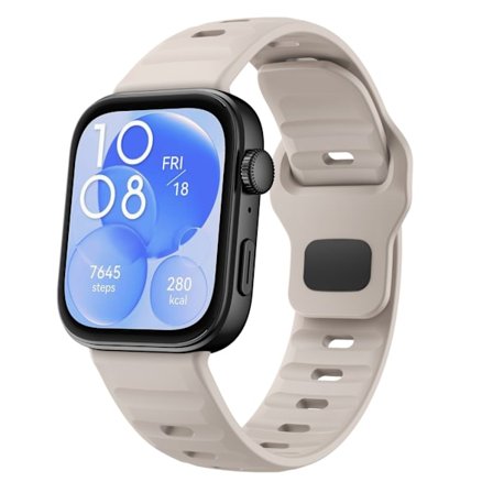 Rem for Huawei Watch Fit 4/fit 4 Pro/fit 3, bølgete silikonrem (Stjerneskinn)
