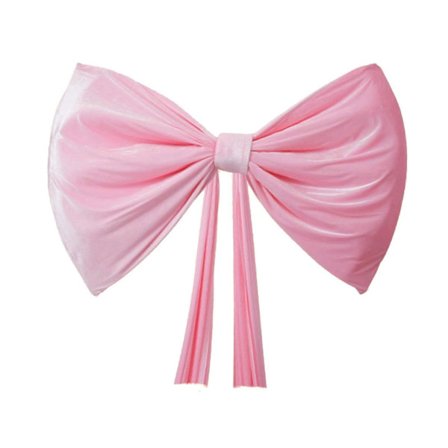 Overdimensioneret rød plys sløjfe dekoration til bryllupper og fester baggrund juletræ vægdekoration ornament bånd rød L (LGL)