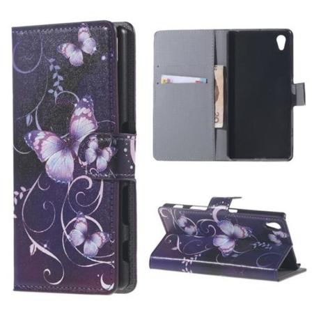 Plånboksfodral Sony Xperia Z3+ / Lila med Fjärilar
