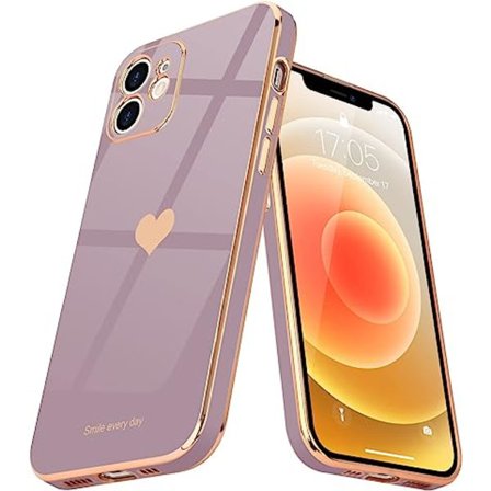 Kompatibel med iPhone 12 Love Pattern ridsefast etui