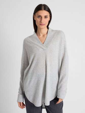 Kashmina - Kashmirgenser "Ida" - lys grå - Size M