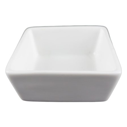 Mini Porslins Skål Dip Kvadrat - Fot - 16 pack