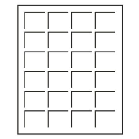 Møntbakker med 24 firkantede felter - blå - 2 stk.