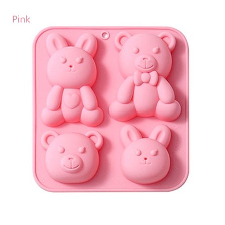 Kanin Bjørn Form Silikone Form PINK