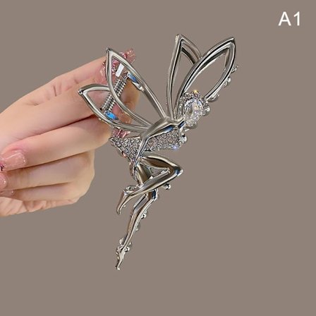Rhinestone Elf Metal Hair Claw Crab Clip för kvinnor tjejer glänsande