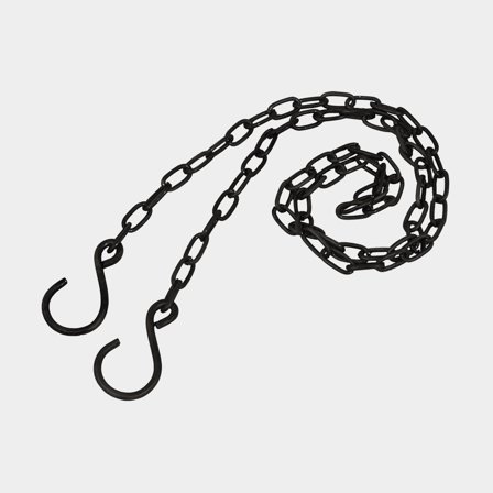 Chain with hooks for storm lantern / kerosene lantern Strömshaga, narrow, 1 meter, black